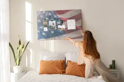 Printed Cork Board American flag