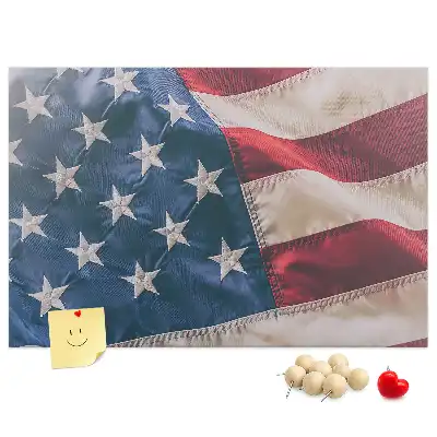 Printed Cork Board American flag
