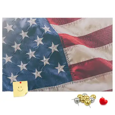 Printed Cork Board American flag