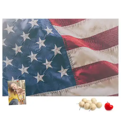 Printed Cork Board American flag