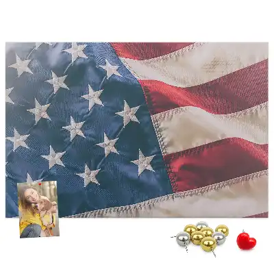 Printed Cork Board American flag