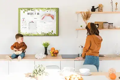 Printed Cork Weekly Menu Memo Board