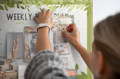 Printed Cork Memo Board Weekly menu