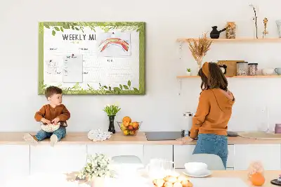 Printed Cork Memo Board Weekly menu