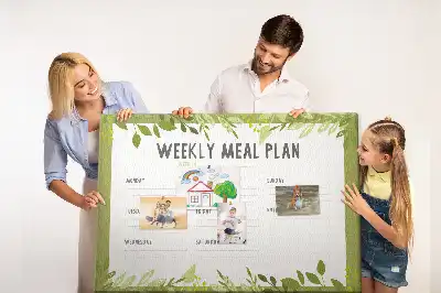 Printed Cork Memo Board Weekly menu