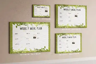Printed Cork Memo Board Weekly menu
