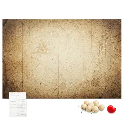 Old World Map Printed Cork Board