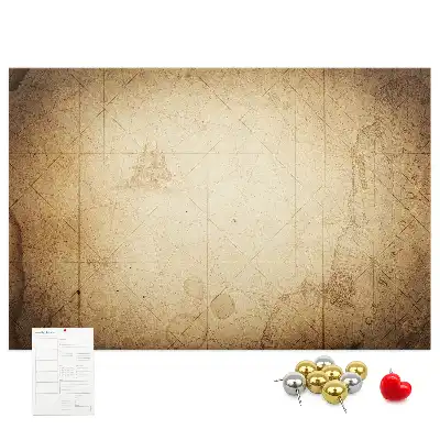 Old World Map Printed Cork Board