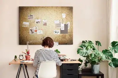 Old World Map Printed Cork Board
