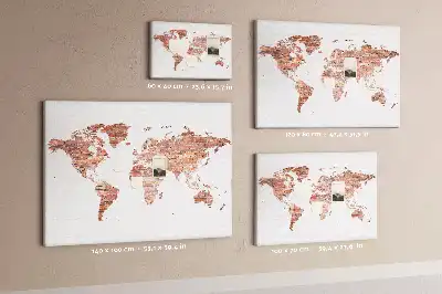 Cork memo board Old brick map