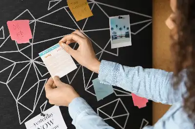 Printed Cork Board Modern world map