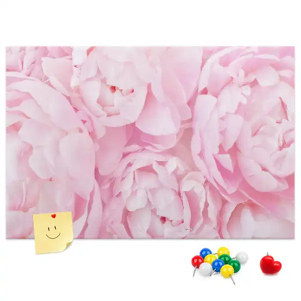 Printed Cork Memo Board Blooming flowers