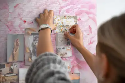 Printed Cork Memo Board Blooming flowers