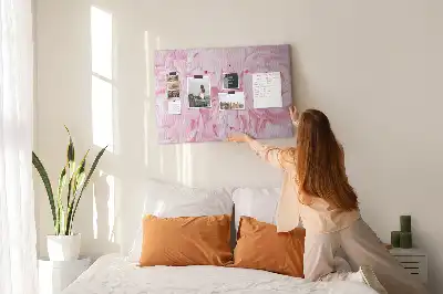Printed Cork Memo Board Blooming flowers