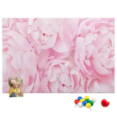 Printed Cork Memo Board Blooming flowers