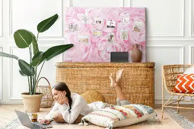 Blooming Flowers Printed Cork Memo Board
