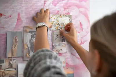 Printed Cork Memo Board Blooming flowers