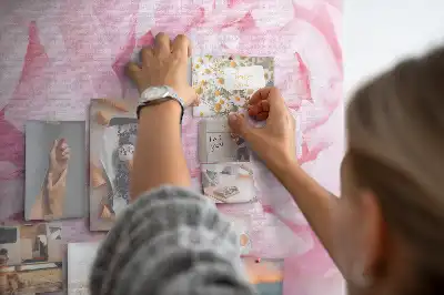 Printed Cork Memo Board Blooming flowers