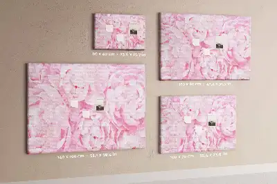 Printed Cork Memo Board Blooming flowers