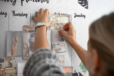 Cork memo board Tropical weekly planner