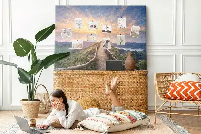 Printed Cork Board Mountain landscape
