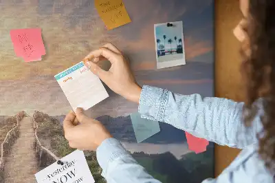 Mountain landscape printed cork board