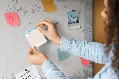 Printed Cork Memo Board Winter weekly planner
