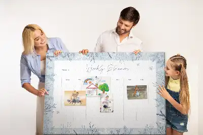 Printed Cork Memo Board Winter weekly planner
