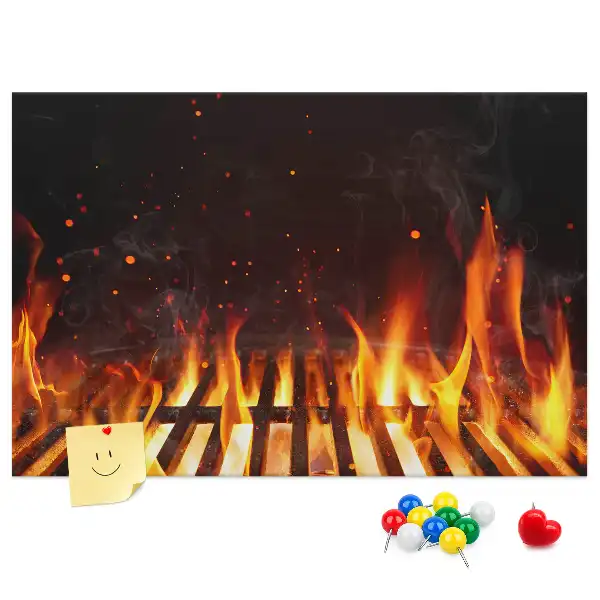 Cork Memo Board Barbecue Design