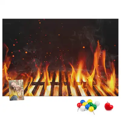 Cork Memo Board Barbecue Design
