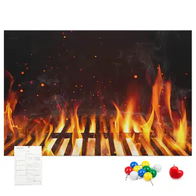 Cork Memo Board Barbecue Design