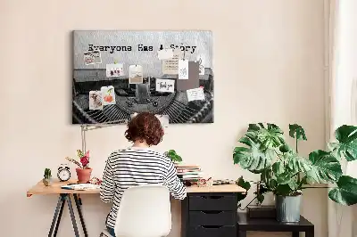 Printed Cork Memo Board Everyone has a story