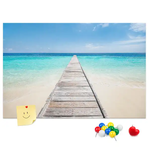 Tropical Island Cork Memo Board