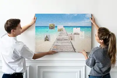 Tropical Island Cork Memo Board