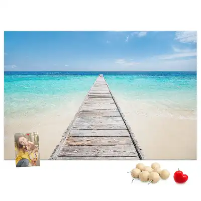 Tropical Island Cork Memo Board