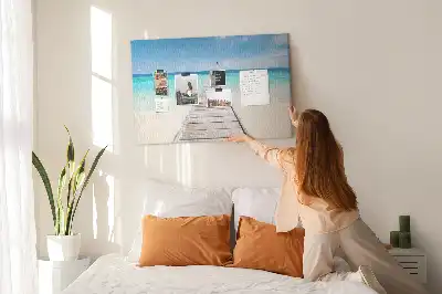 Cork memo board Tropical island
