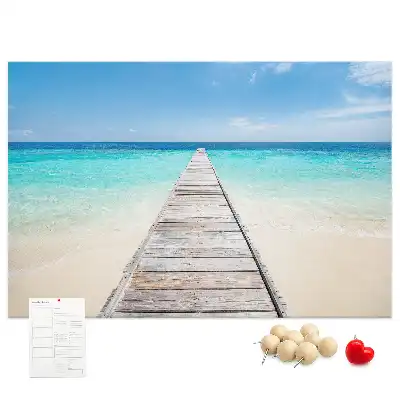 Tropical Island Cork Memo Board