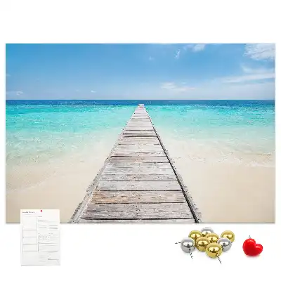 Tropical Island Cork Memo Board