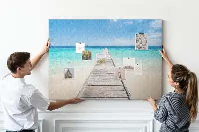 Tropical Island Cork Memo Board