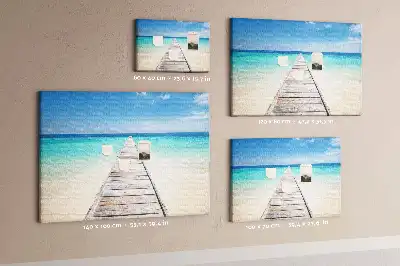 Cork memo board Tropical island
