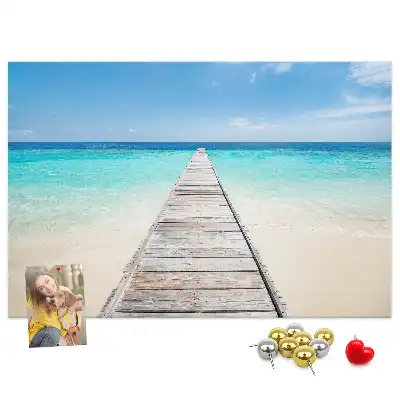 Tropical Island Cork Memo Board