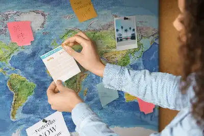 Printed Cork Board World map