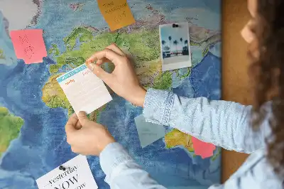 Printed Cork Board World map