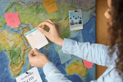 Printed Cork Board World map