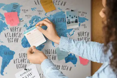 Blue Earth Map Printed Cork Memo Board