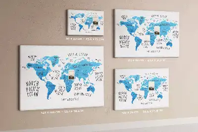 Blue Earth Map Printed Cork Memo Board