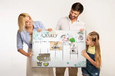 Printed Cork Board Cactus weekly planner