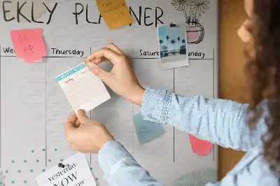 Cactus Weekly Planner Printed Cork Board