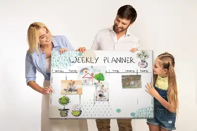 Printed Cork Board Cactus weekly planner
