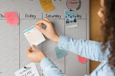 Printed Cork Board Cactus weekly planner